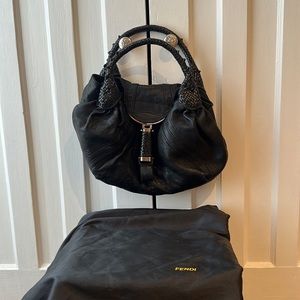 2005 Fendi Spy Bag - Black Leather Purse.